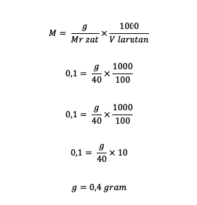 Contoh soal molaritas no 6