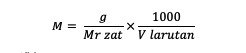 Rumus Molaritas 2