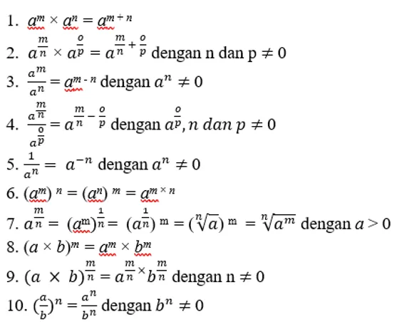 Sifat Perpangkatan