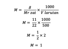 Soal Molaritas no 1