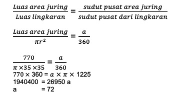 penyelesaian soal juring no 3