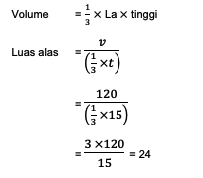 penyelesaian soal rumus limas segi lima no 3